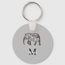 Monogram Niedlich Graphics Elephant Personalisiert Schlüsselanhänger
