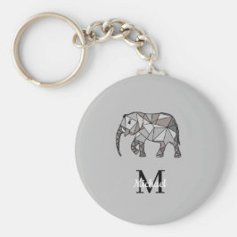 Monogram Niedlich Graphics Elephant Personalisiert Schlüsselanhänger