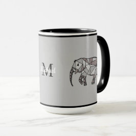 Monogram Niedlich Graphics Elephant Personalisiert Tasse