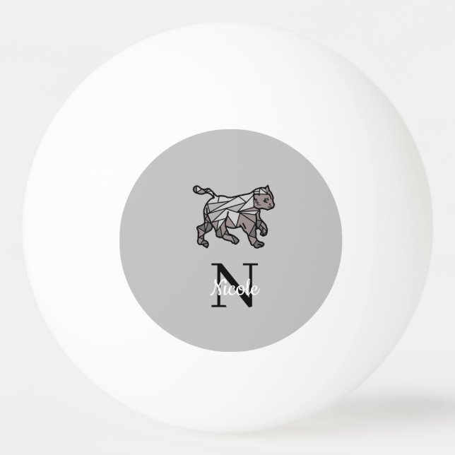 Monogram Niedlich Graphics Personalisiert Black Ce Tischtennisball (Vorderseite)