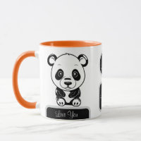 Monogram Niedlich Kawaii Panda Bär Personalisierte