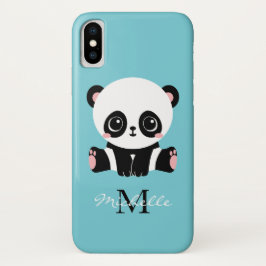 Monogram Niedlich Panda Personalisiert Bubble Gum Case-Mate iPhone 14 Hülle