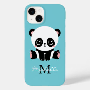 Monogram Niedlich Panda Personalisiert Bubble Gum  Case-Mate iPhone 14 Hülle