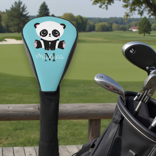 Monogram Niedlich Panda Personalisiert Bubble Gum  Golf Headcover