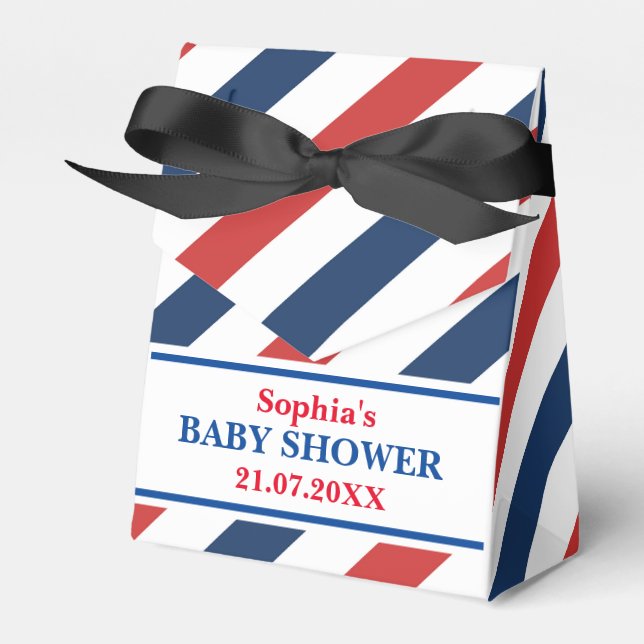 Monogram Niedlich Pattern Baby Dusche Geschenkschachtel (Vorderseite)