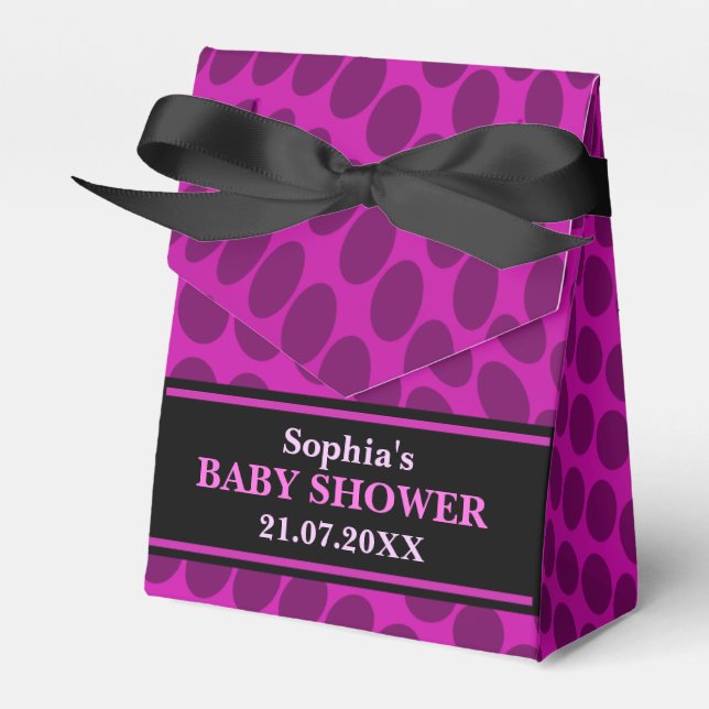 Monogram Niedlich Pattern Baby Dusche Geschenkschachtel (Vorderseite)