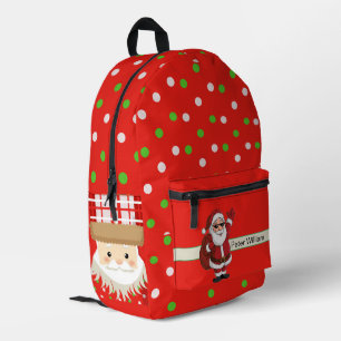 Monogram Niedlich Santa Celebating School Bedruckter Rucksack