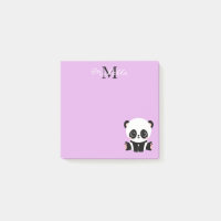 Monogram Niedlich Sitting Panda Personalisiert Lil