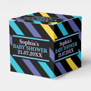 Monogram Niedlich Stripe Baby Showdusche B Geschenkschachtel