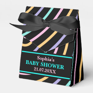 Monogram Niedlich Stripe Babydusche Geschenkschachtel