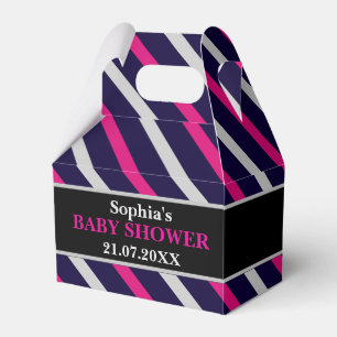 Monogram Niedlich Stripe Babydusche Geschenkschachtel