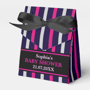 Monogram Niedlich Stripe Babydusche Geschenkschachtel