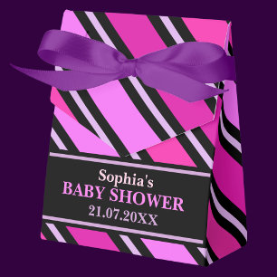 Monogram Niedlich Stripe Babydusche Geschenkschachtel