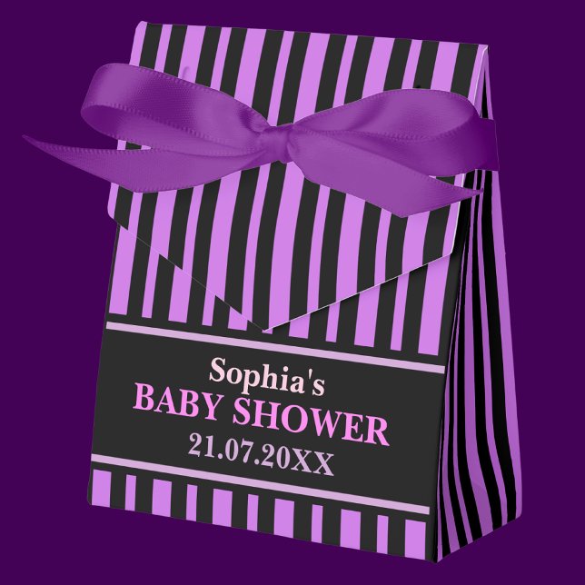 Monogram Niedlich Stripe Babydusche Geschenkschachtel (Von Creator hochgeladen)