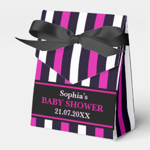 Monogram Niedlich Stripe Babydusche Geschenkschachtel
