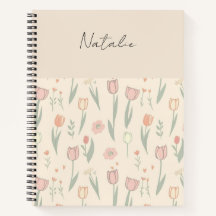 Monogram Niedliche gürtelförmige Tulpen Rosa Hinte