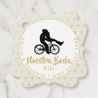 Monogram Nuestra Boda Spanish Wedding Gift Favor Geschenkanhänger
