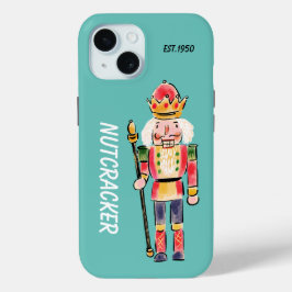 Monogram Nutcracker Niedliche Aquarellfarbe Blau Case-Mate iPhone Hülle
