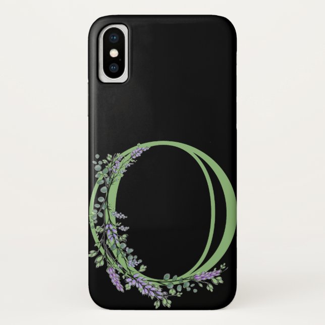 Monogram O Lavendel Eucalyptus Case-Mate iPhone Hülle (Rückseite)