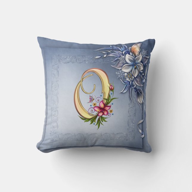Monogram O Throw Kissen 20" x 20" (Vorderseite)