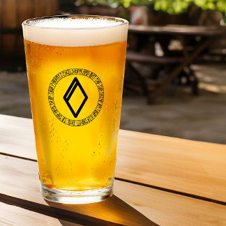 Monogram O - Viking Style - Pint Glass Glas