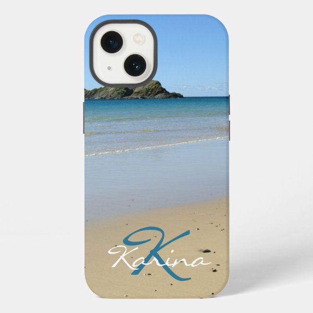 Monogram Ocean Beach Case-Mate iPhone 13 Hülle (Rückseite)