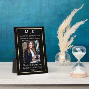 Monogram oder Add Logo Business Gold Mitarbeiter D Fotoplatte