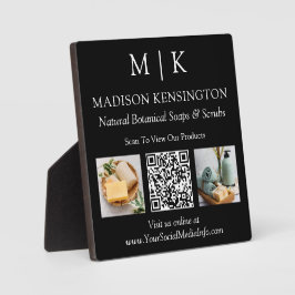 Monogram oder Add-Logo Business QR-Code-Foto schwa Fotoplatte