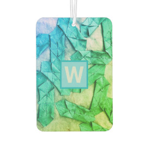 Monogram ombre abstraktes Muster blau cygrün Autolufterfrischer