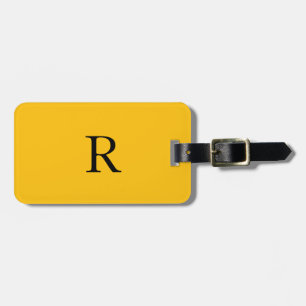 Monogram Orange Yellow Initials Name Geschenk Gefa Gepäckanhänger
