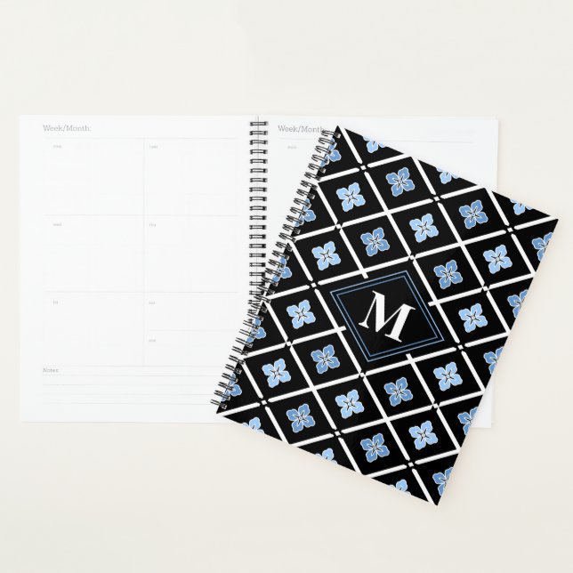 Monogram Oriental Blue Sakura Muster Planer (Anzeige)