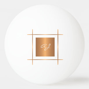 Monogram Original Gold Typografie-Skript stylisch Tischtennisball
