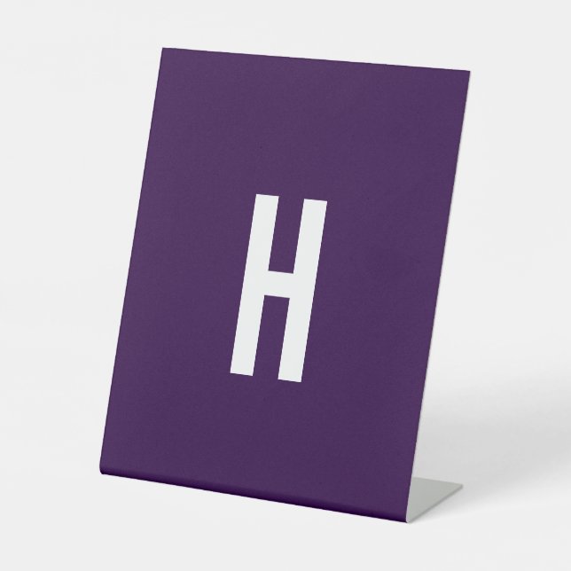 Monogram Own Name Initial Minimalist Midnight Blue Sockelschild (Vorderseite)