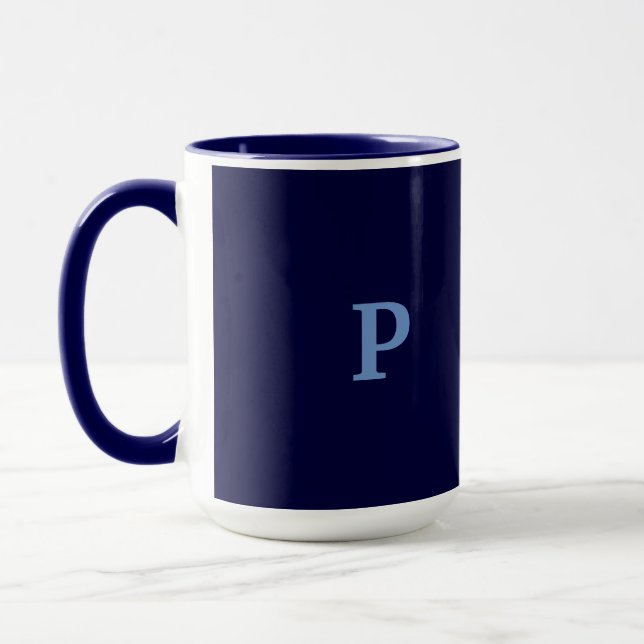 Monogram P Navy Blue Combo Tasse (Links)