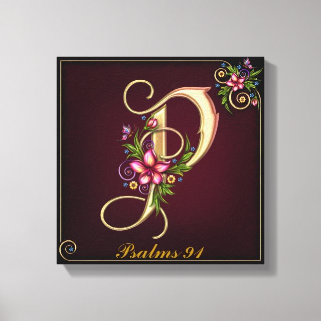 Monogram P Premium Wrapped Canvas (Gloss) Leinwanddruck (Vorderseite)