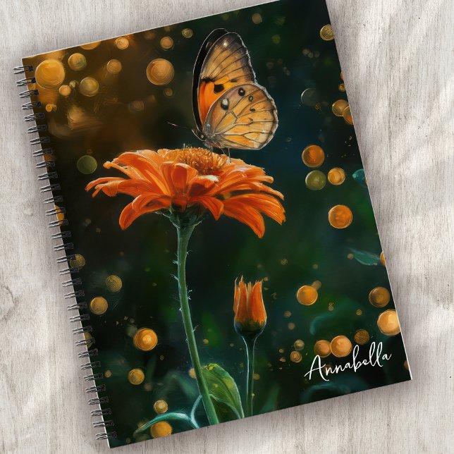 Monogram Painted Butterfly Notizbuch (Von Creator hochgeladen)