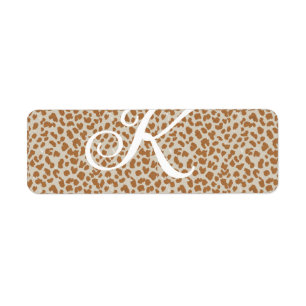 Monogram-Pantherhaut hellbraunes Muster Name Buchs