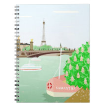 Monogram Paris Citycape Notebook (80 Seiten B&W)