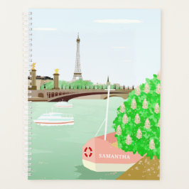 Monogram Paris Eiffel Tower Spring Boat Planner Planer