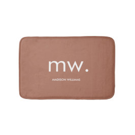 Monogram Pastel Elegant Stilvoll Moderne Minimalis Badematte