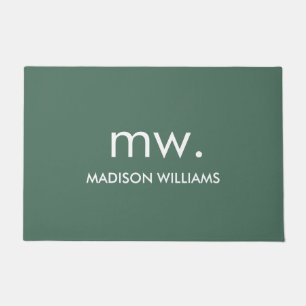 Monogram Pastel Elegant Stilvoll Moderne Minimalis Fußmatte