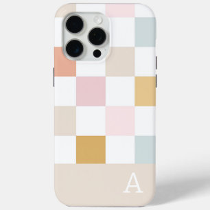 Monogram Pastell Checkerboard Retro Trendy Case-Mate iPhone Hülle