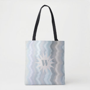 Monogram Pastellfarbenstreifen blau aquamarin grau