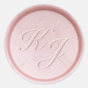 Monogram Pearl Pink Wax Siegel Sticker