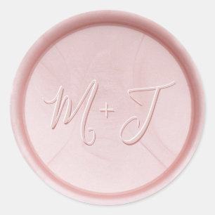 Monogram Pearl Pink Wax Siegel Sticker