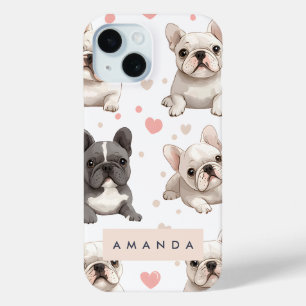 Monogram Personalisiert Adorable French Bulldog Case-Mate iPhone Hülle