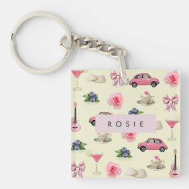 Monogram Personalisiert Coquette Vintag Seashell Schlüsselanhänger