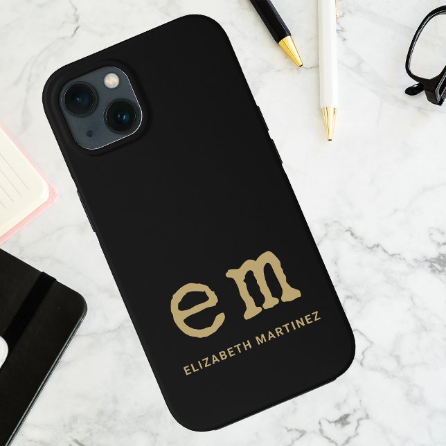 Monogram Personalisiert Einfach Minimalistisch Mon Case-Mate iPhone Hülle (Von Creator hochgeladen)