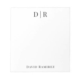 Monogram Personalisiert Fügen Sie Ihren eigenen Na Notizblock