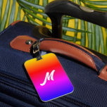 Monogram Personalisiert Luggage Tag Rainbow Colors Gepäckanhänger<br><div class="desc">Schöne Rainbow-Farben Gepäckmarke mit individuellem Brief - Ihr Brief / oder Ihre Nummer / mehr</div>